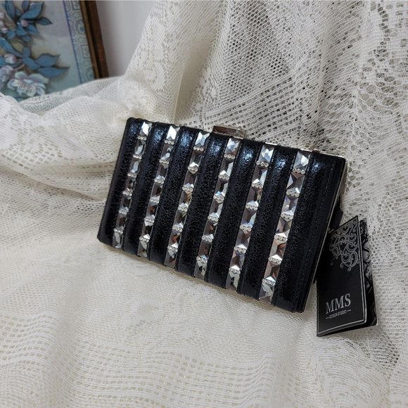 MMS Design Studio Rhinestone Purse Clutch NWT - Picture 1 of 7